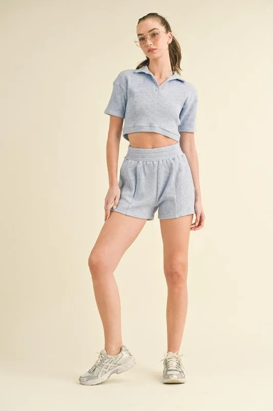Melanie Waffle Knit Top