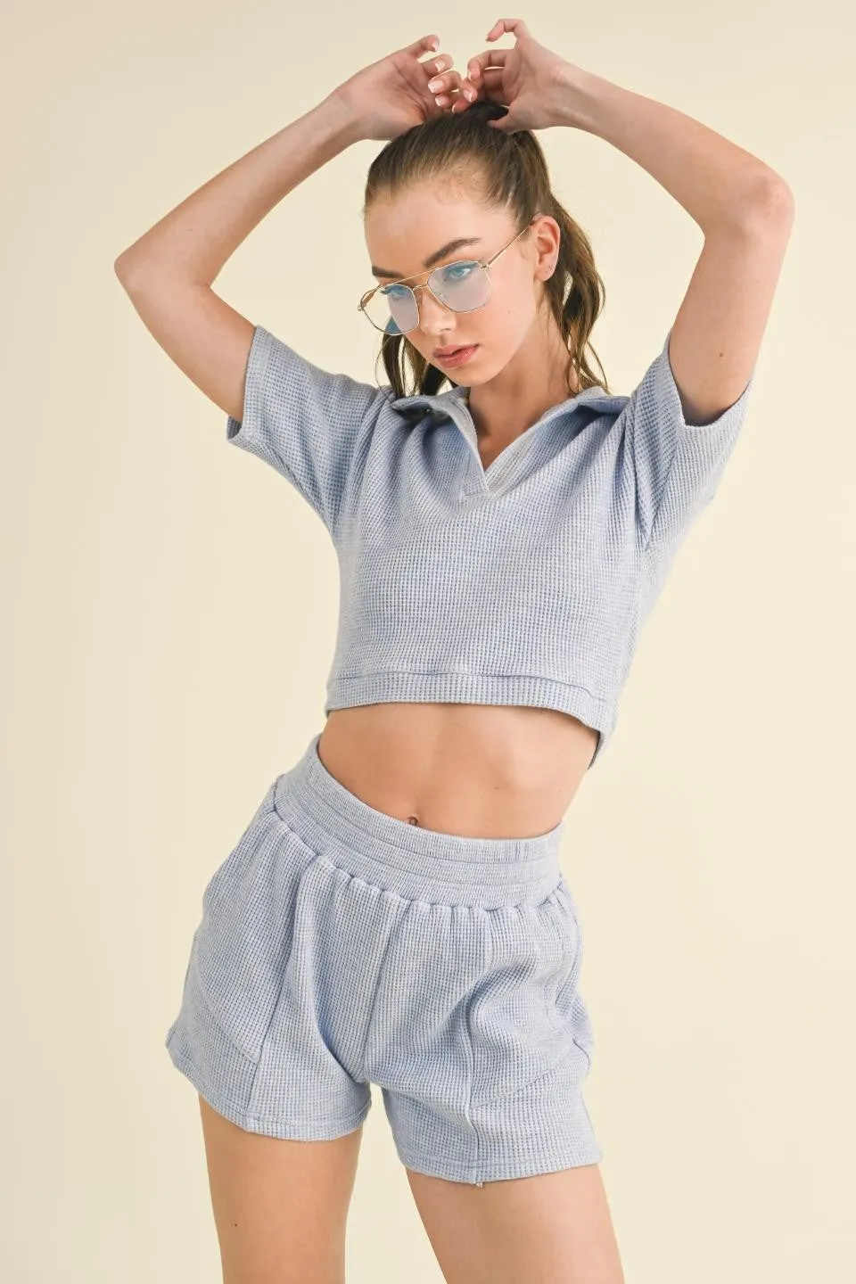 Melanie Waffle Knit Top