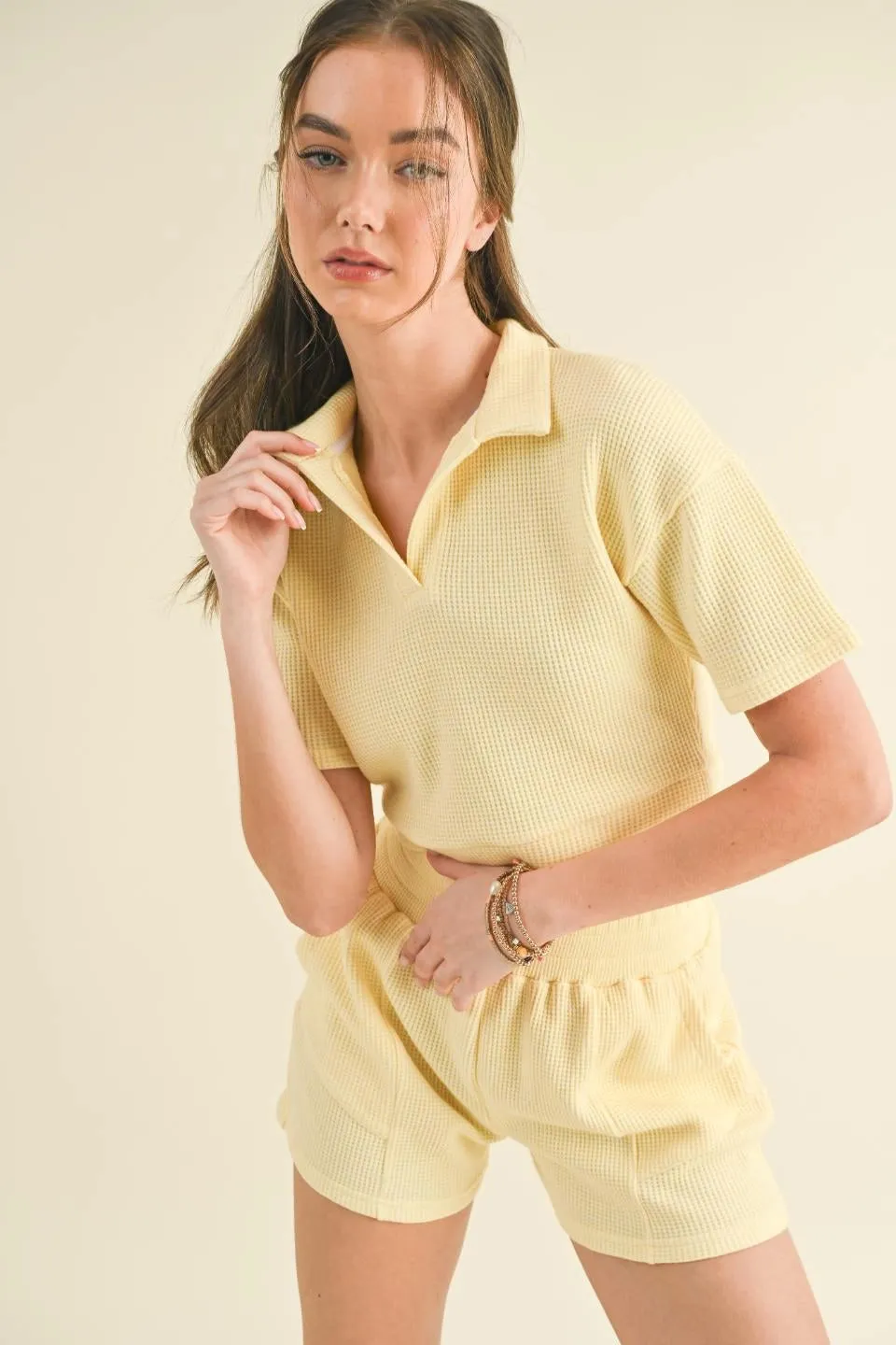 Melanie Waffle Knit Top