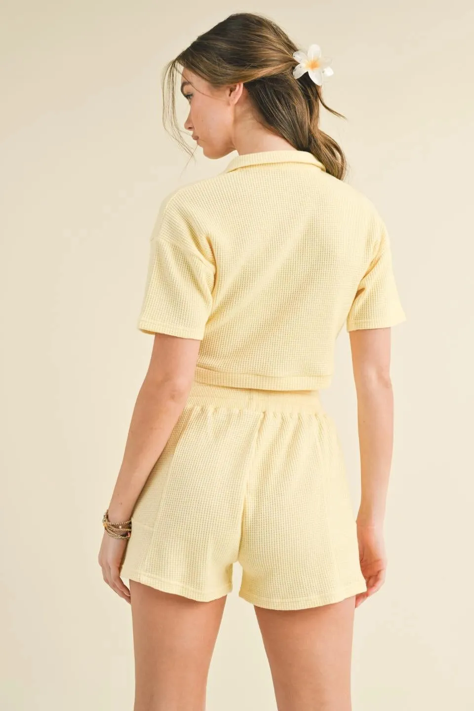 Melanie Waffle Knit Top