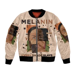 Melanin Every Shade Slays Bomber Jacket Afro Women DT03