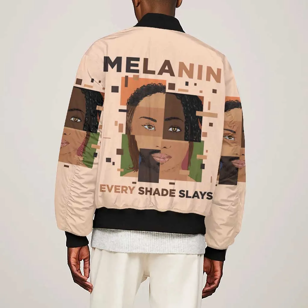 Melanin Every Shade Slays Bomber Jacket Afro Women DT03