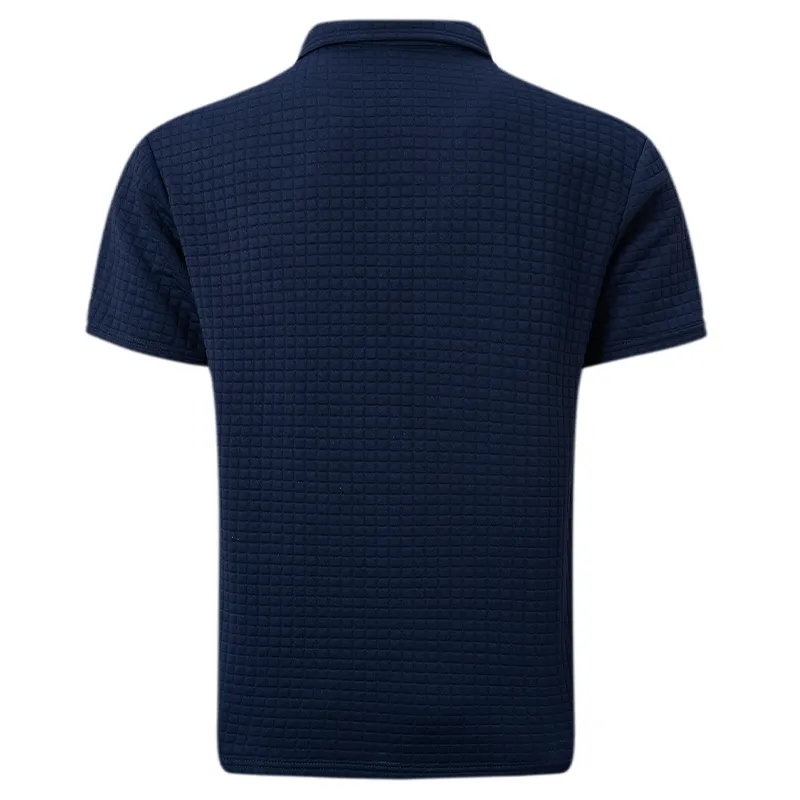 Men's Jacquard Checkered Polo Shirt
