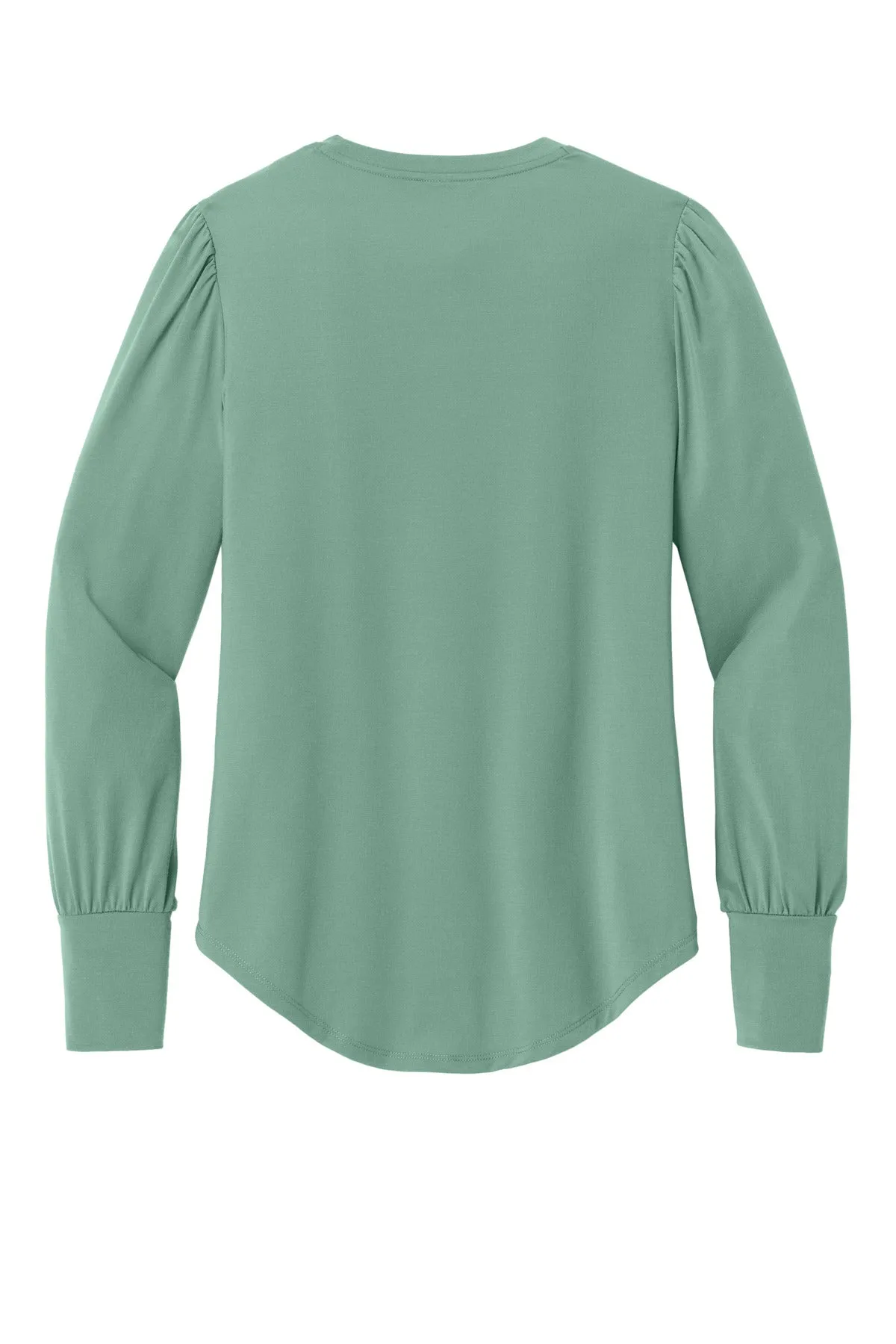 Mercer Mettle Women's Stretch Jersey Long Sleeve Blouson Top MM1019 Sage