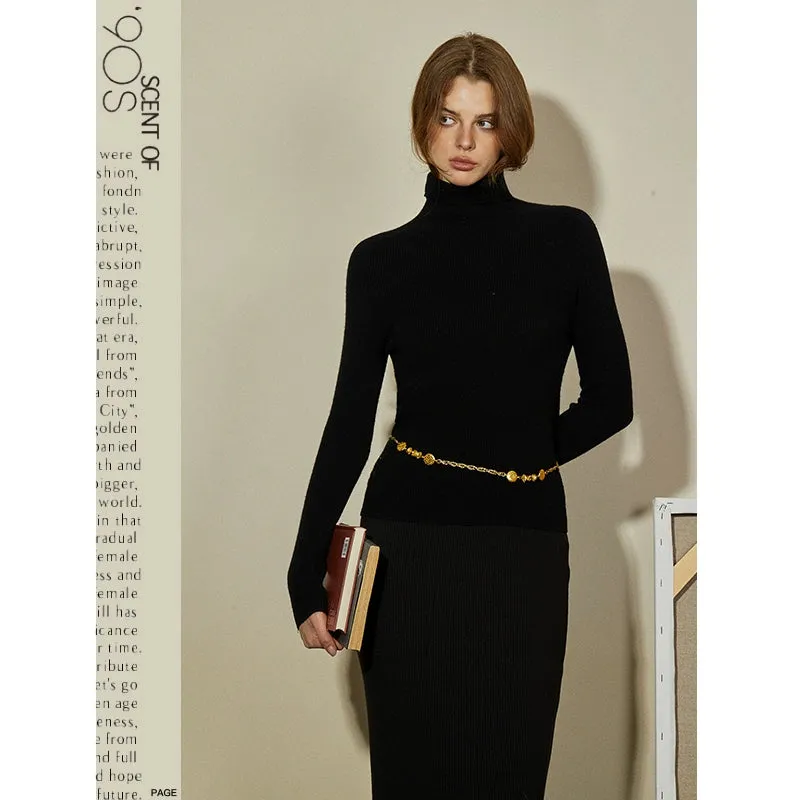 Merino Wool Turtleneck Sweater