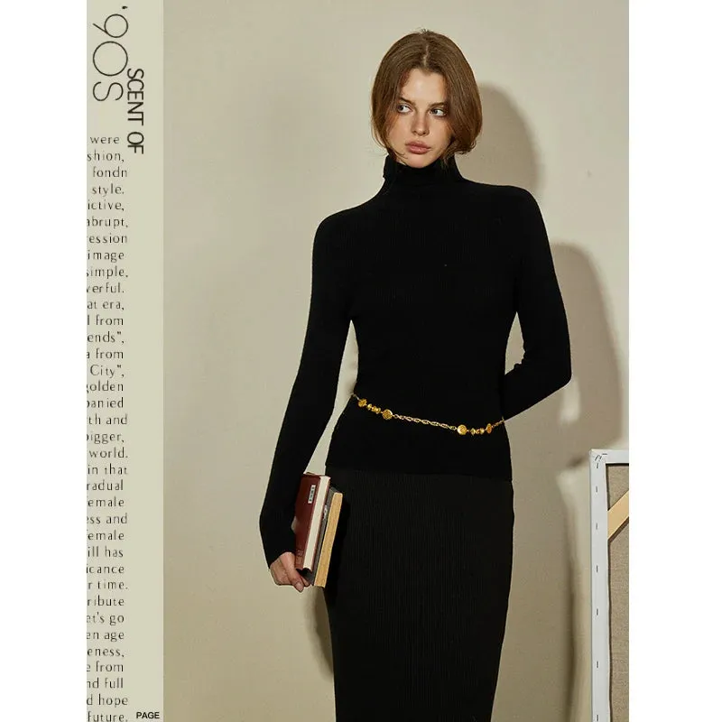 Merino Wool Turtleneck Sweater