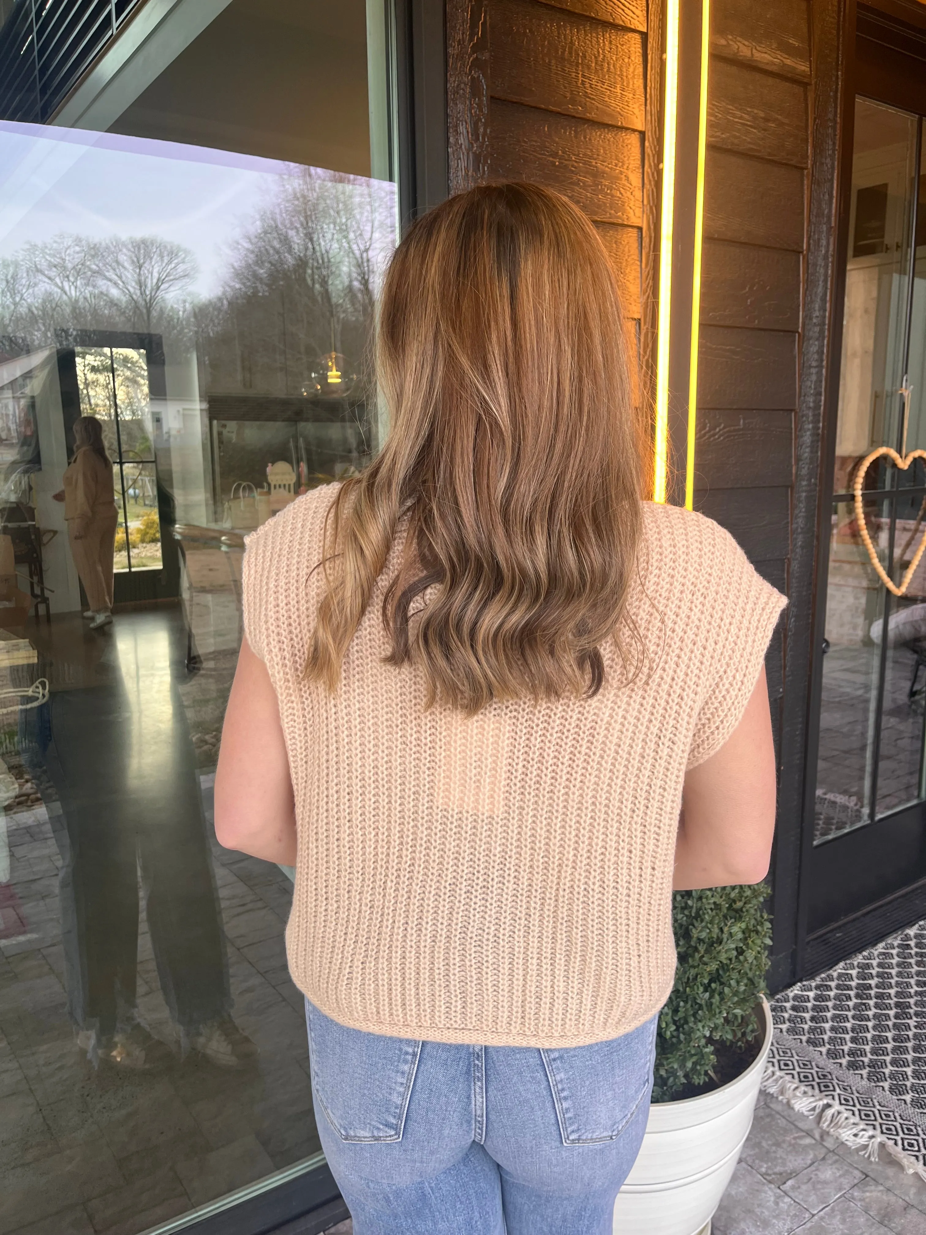 Metal Button Sweater Vest