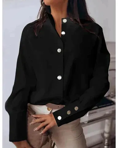 Micah - Long sleeve button blouse.