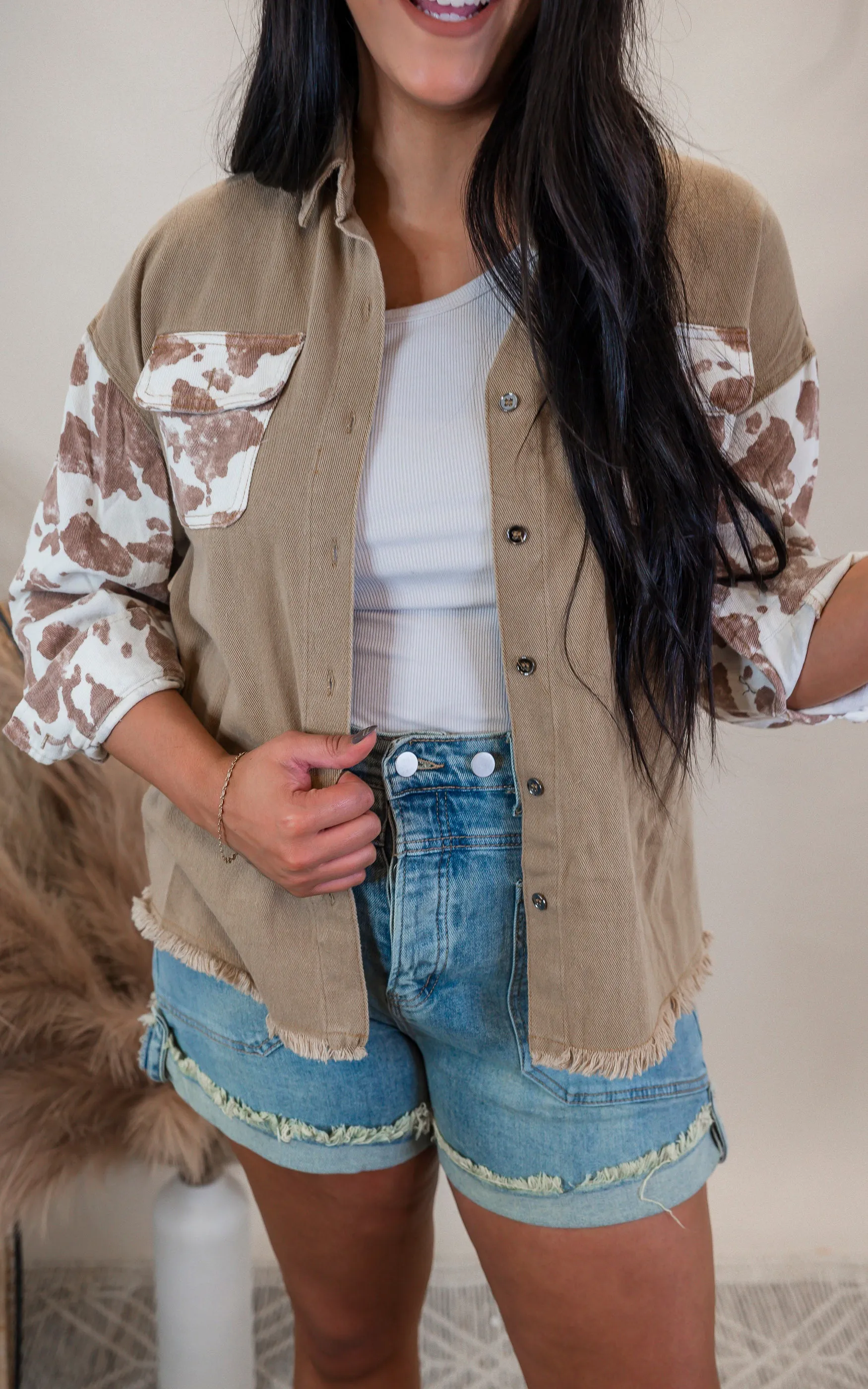 Mid Rise Denim Shorts | Oli & Hali