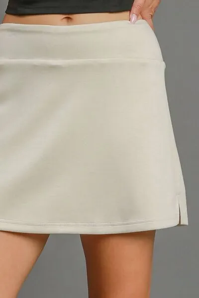 Mid-Rise Skort with Pockets