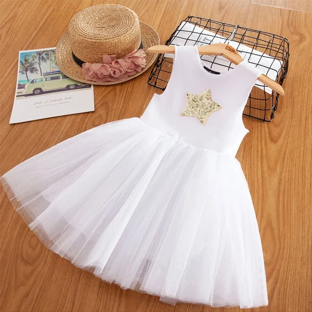 MOF Kids girls fluffy tutu tulle dress