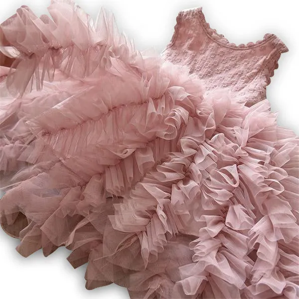 MOF Kids girls fluffy tutu tulle dress