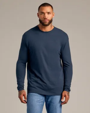 Navy Long Sleeve Crew Neck Tee