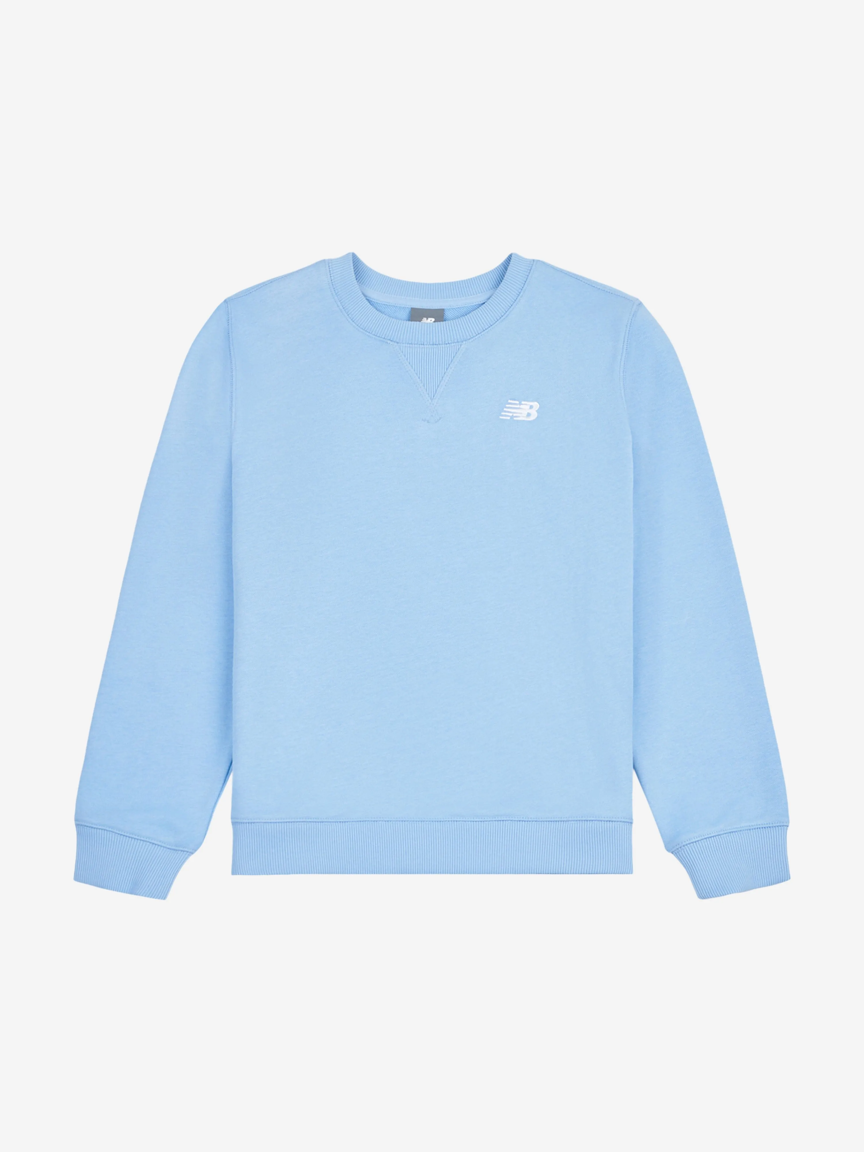 New Balance Boys French Terry Small Logo Sweatshirt in Blue