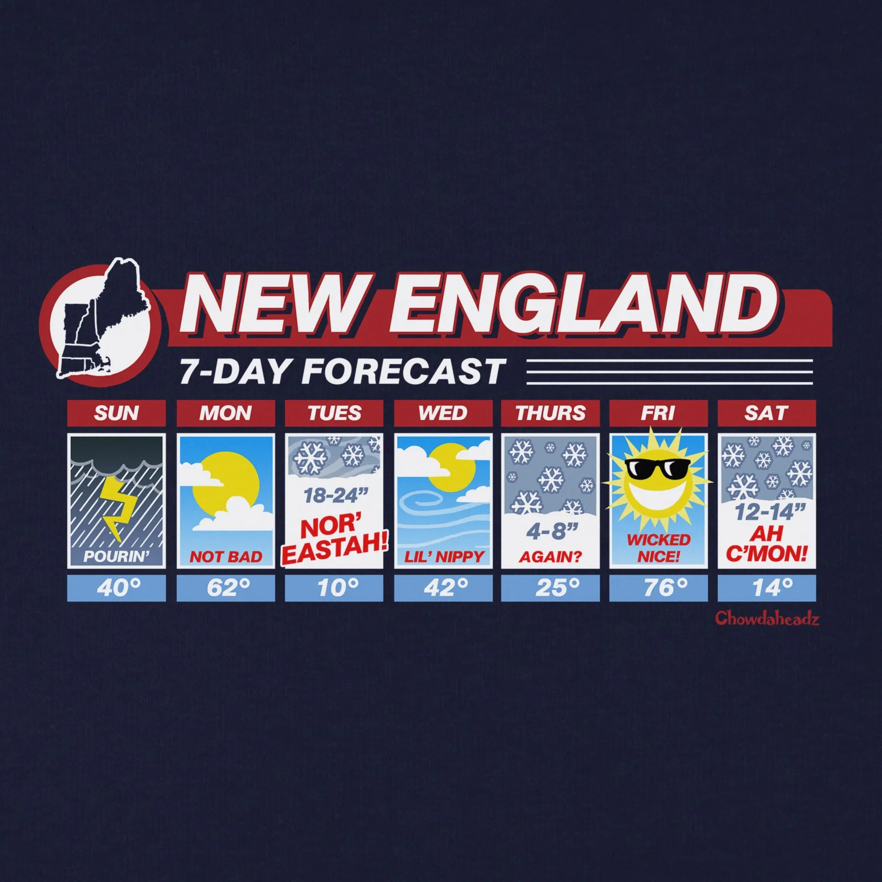 New England Weather Youth T-Shirts