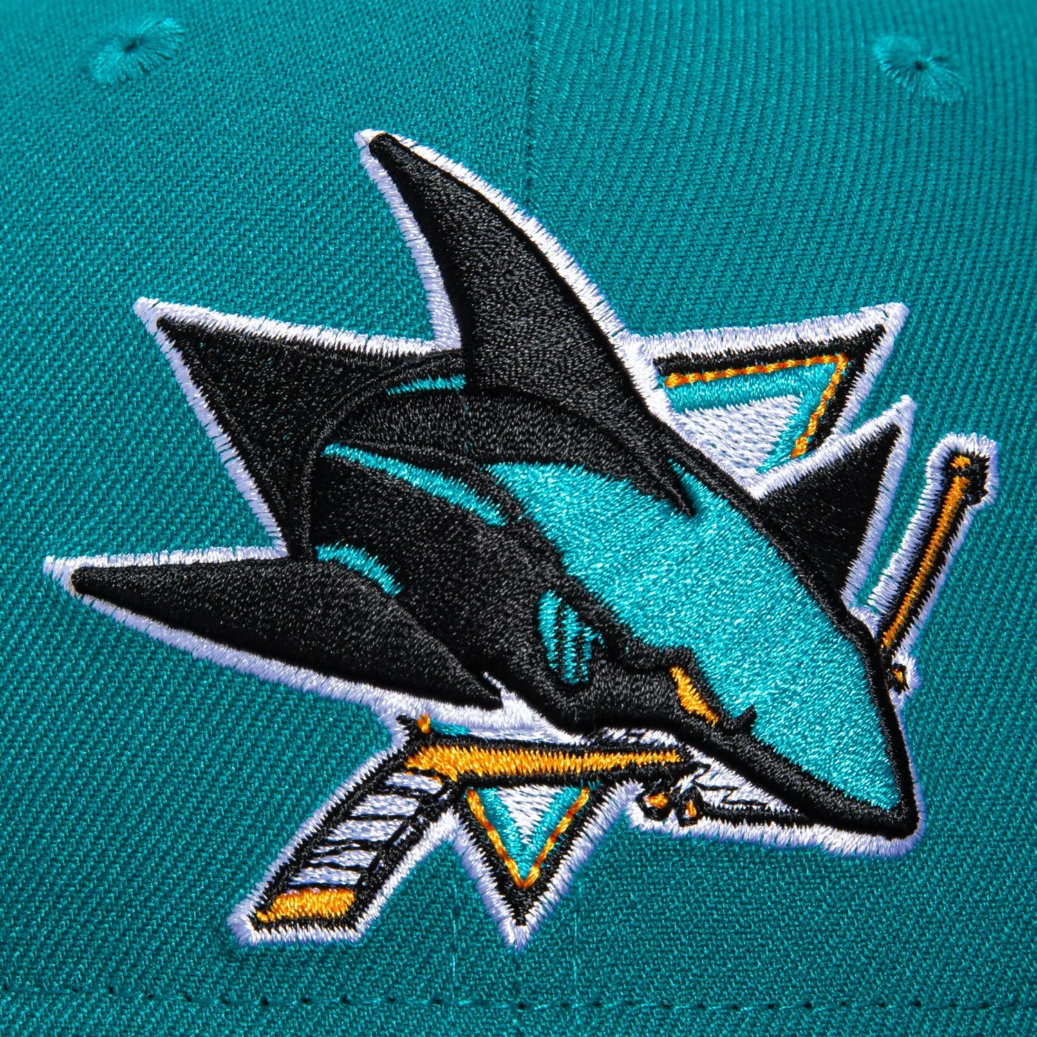 New Era 59Fifty San Jose Sharks 10th Anniversary Patch Hat - Teal, Black