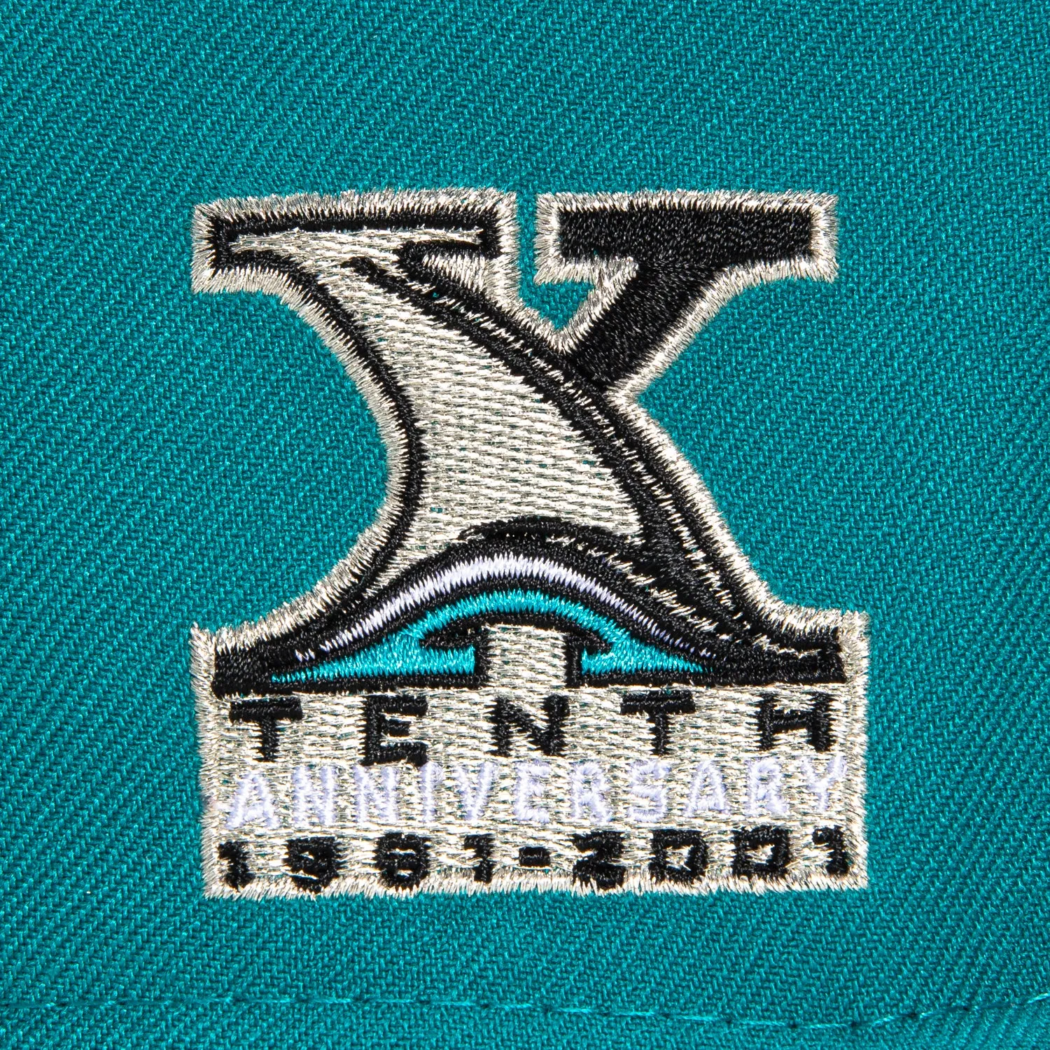 New Era 59Fifty San Jose Sharks 10th Anniversary Patch Hat - Teal, Black