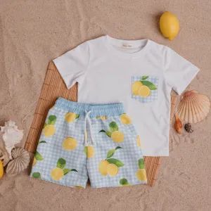 New In Meia Pata Boys Lemons T-Shirt & Swimming Shorts SS25