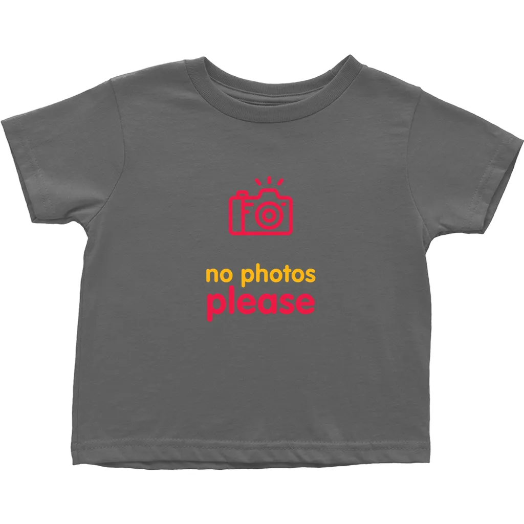 No Photos Toddler T-Shirts (English)