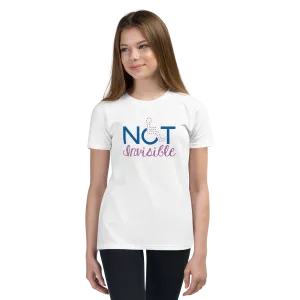 Not Invisible (Youth Light Color T-Shirts - Fancy Font)