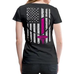 Nurse Flag Heart Flag Front Women’s Premium T-Shirt (CK1818) updated
