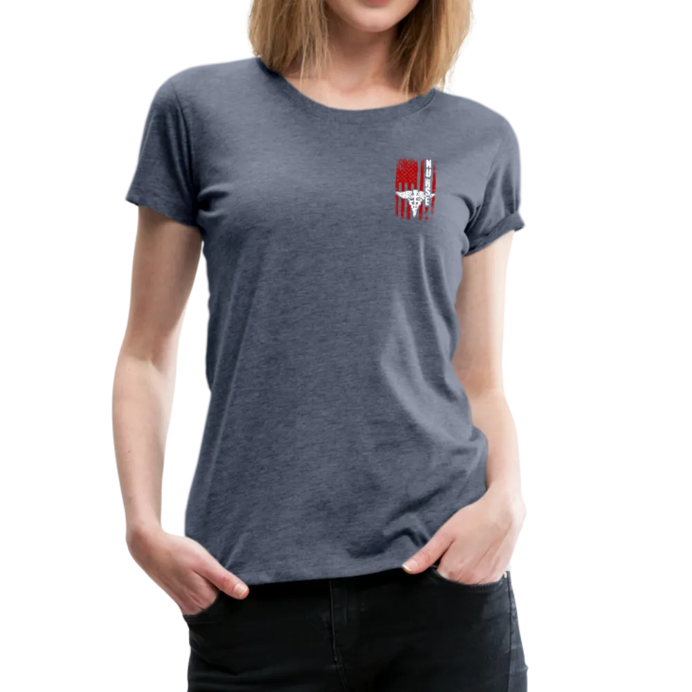 Nurse Flag Red And White Women’s Premium T-Shirt (CK1807)