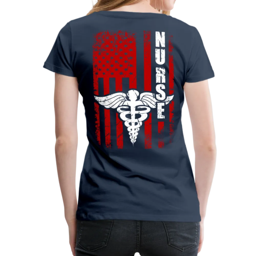 Nurse Flag Red And White Women’s Premium T-Shirt (CK1807)