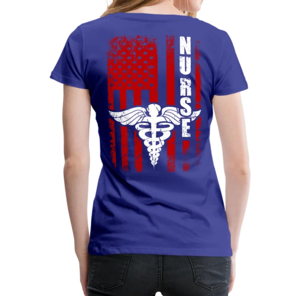 Nurse Flag Red And White Women’s Premium T-Shirt (CK1807)