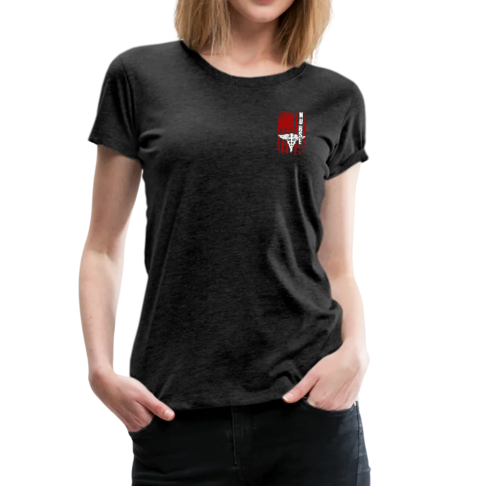 Nurse Flag Red And White Women’s Premium T-Shirt (CK1807)