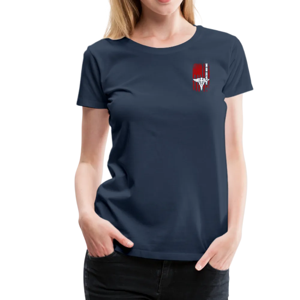 Nurse Flag Red And White Women’s Premium T-Shirt (CK1807)