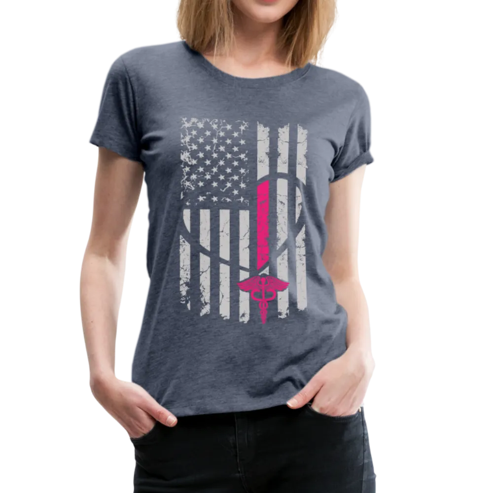 Nurse Flag Women’s Premium T-Shirt (CK1296)