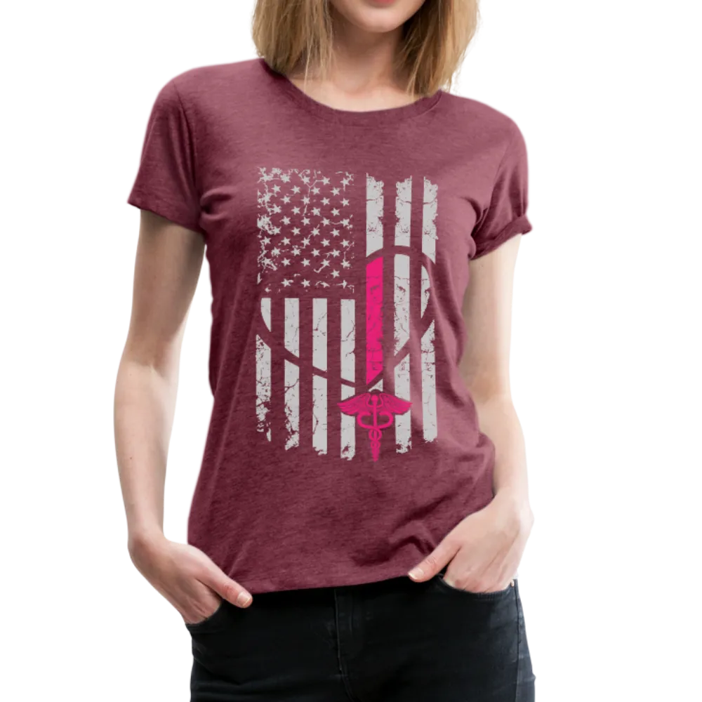 Nurse Flag Women’s Premium T-Shirt (CK1296)