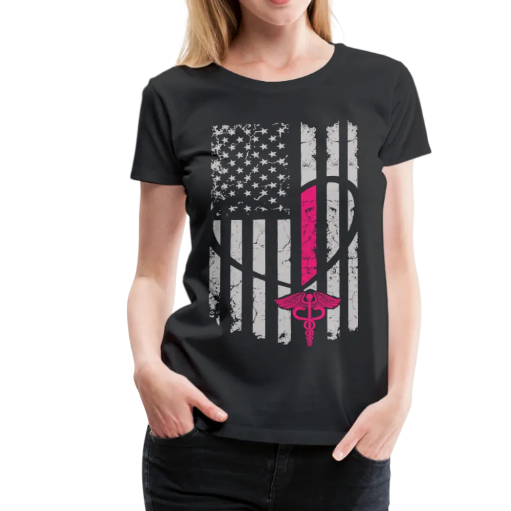 Nurse Flag Women’s Premium T-Shirt (CK1296)