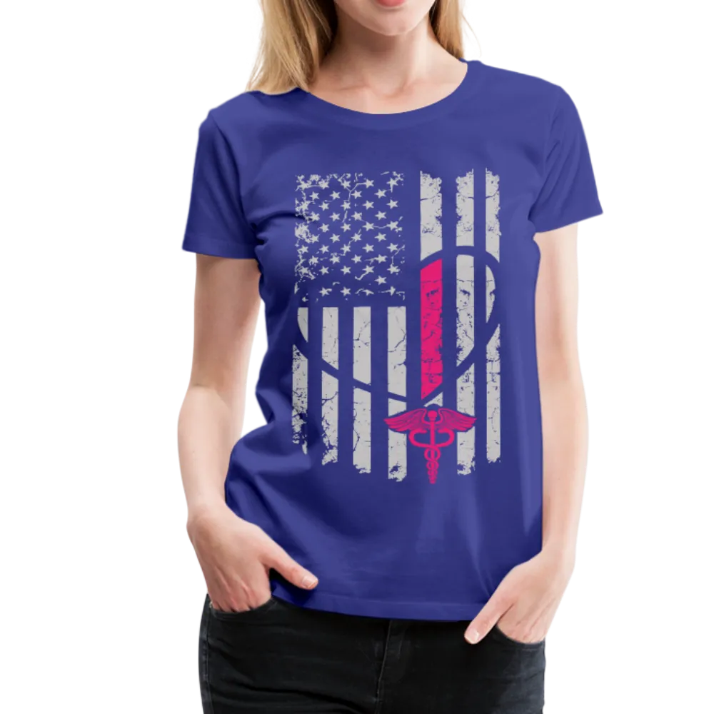 Nurse Flag Women’s Premium T-Shirt (CK1296)