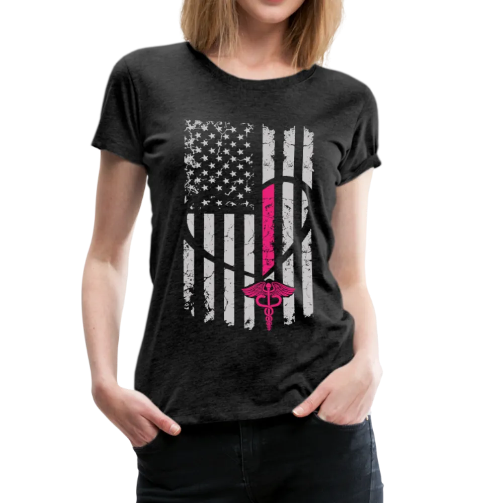 Nurse Flag Women’s Premium T-Shirt (CK1296)