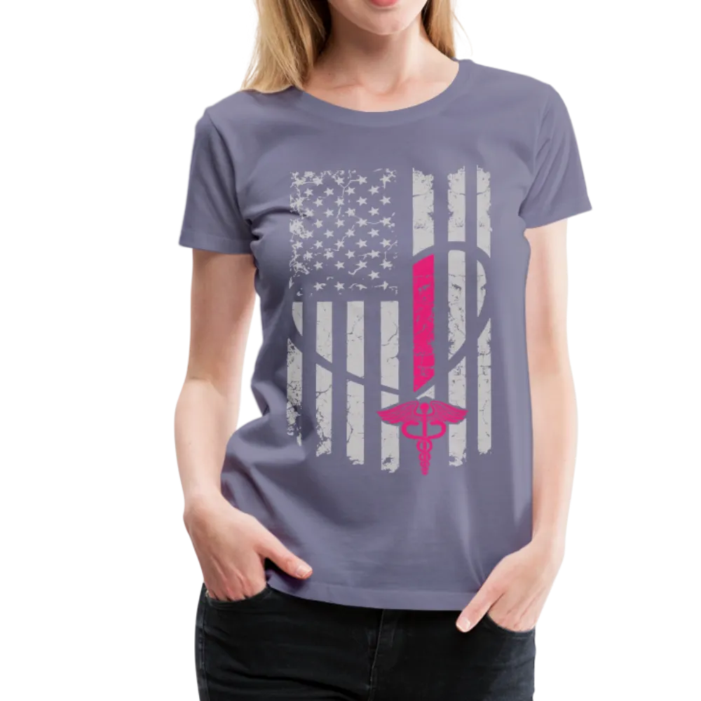 Nurse Flag Women’s Premium T-Shirt (CK1296)