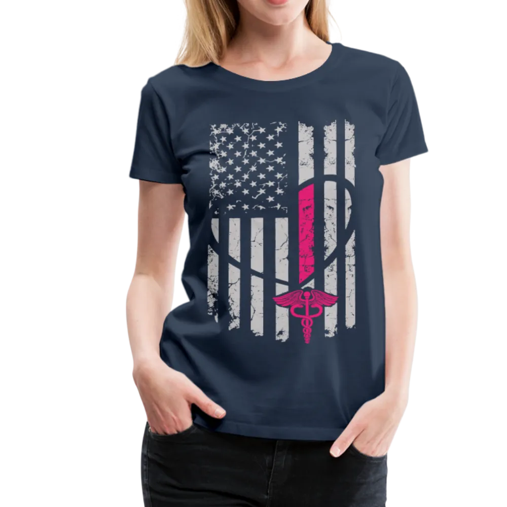 Nurse Flag Women’s Premium T-Shirt (CK1296)