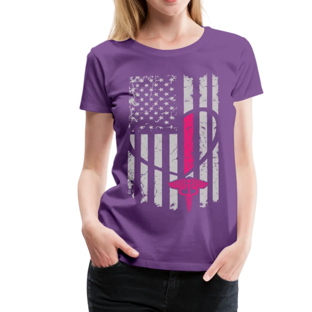 Nurse Flag Women’s Premium T-Shirt (CK1296)