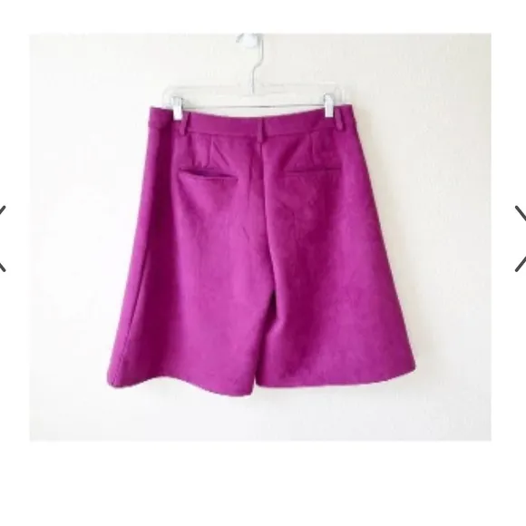 NWT Anthropologie Davina Faux Leather Culottes Purple sz. S