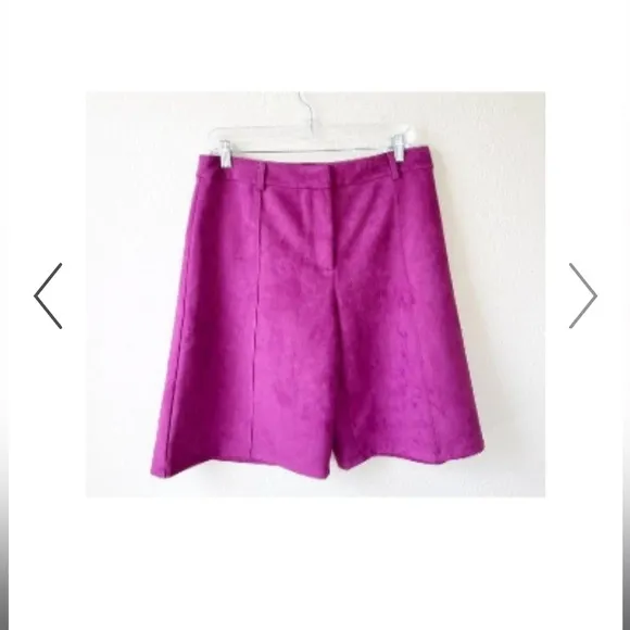 NWT Anthropologie Davina Faux Leather Culottes Purple sz. S