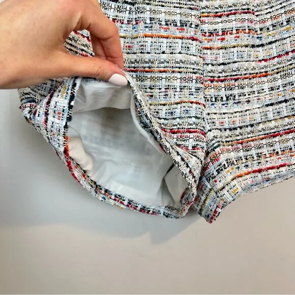 nwt L'AGENCE Ashton Tweed Shorts in Plaid Multi sz 8 Preppy Chic msrp $395