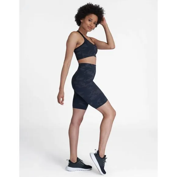 NWT Spanx Look at Me Now Bike Short black camo