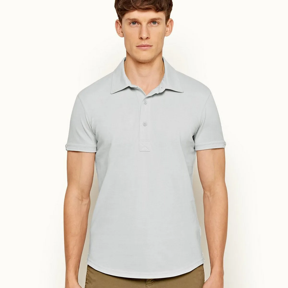 Orlebar Brown - Sebastian Tailored Fit Polo Shirt in Rock Salt
