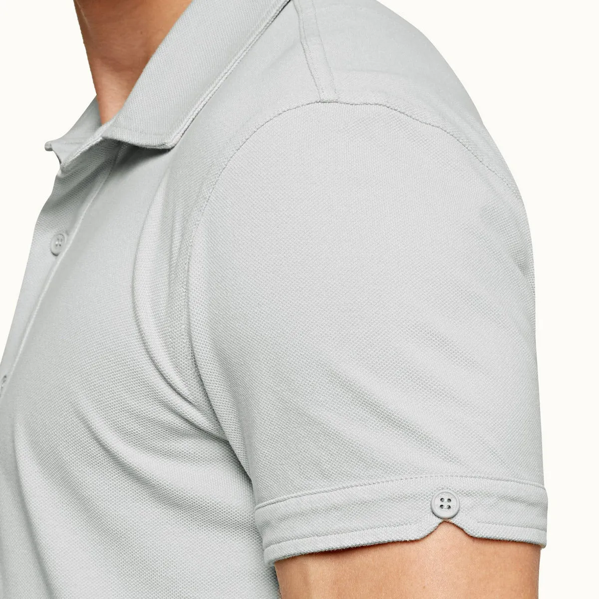Orlebar Brown - Sebastian Tailored Fit Polo Shirt in Rock Salt