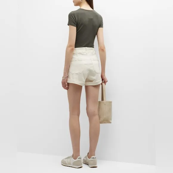 PAIGE Quartz Sand Cream Brooklyn Shorts