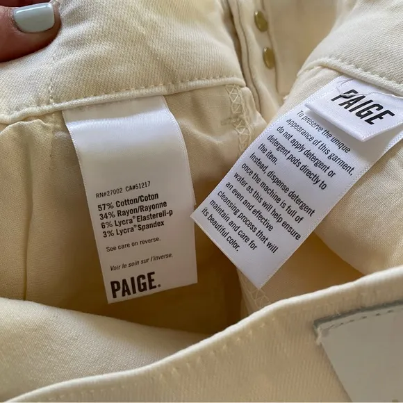 PAIGE Quartz Sand Cream Brooklyn Shorts