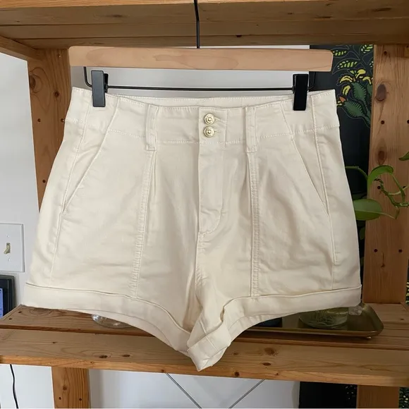 PAIGE Quartz Sand Cream Brooklyn Shorts