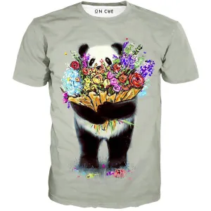 Pandas Got Flowers For You T-Shirt