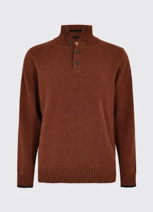 Parkplace Men's Button Neck Sweater - Russett - Sample