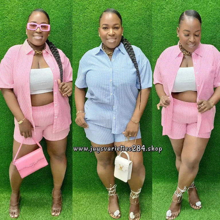 Pastel Delight Shorts Set